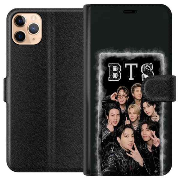 Kompatibel Tegnebogsetui til Apple iPhone 11 Pro Max BTS-medlemmer poserer sammen i sorte outfits for en selfie sort