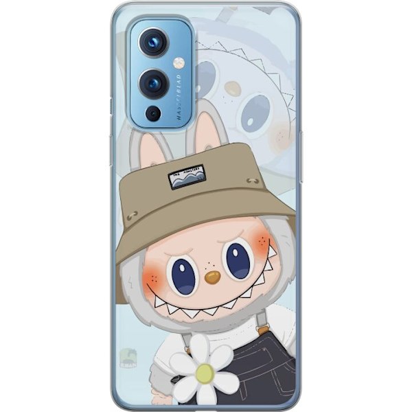 OnePlus 9 Genomskinligt Skal Labubu med hatt – Pop Mart-figur Mr. Butcher i retro stil med karaktär