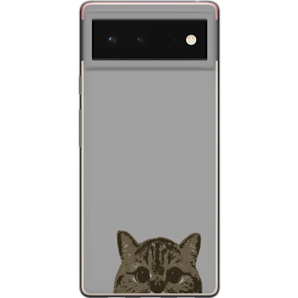 Google Pixel 6 Genomskinligt Skal Grå Kattblick – stilren k
