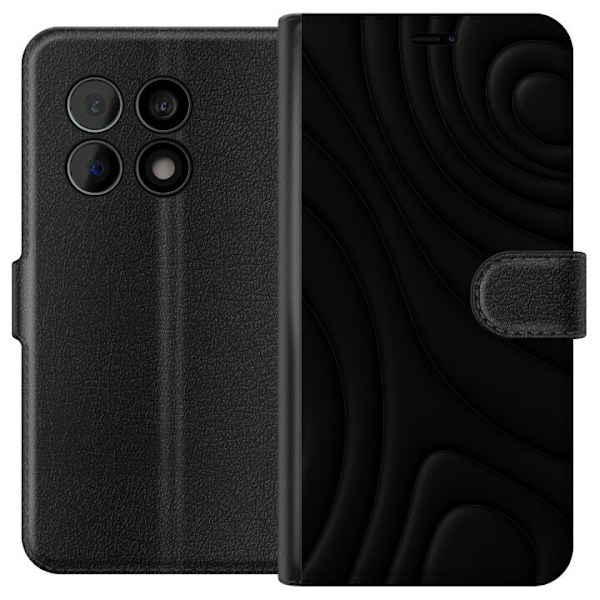 OnePlus 10 Pro Tegnebogsetui Sorte Bølger