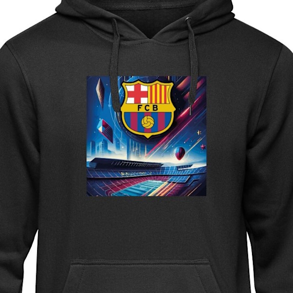 Hoodie til Voksen | Behagelig Hættetrøje FC Barcelona sort XXL