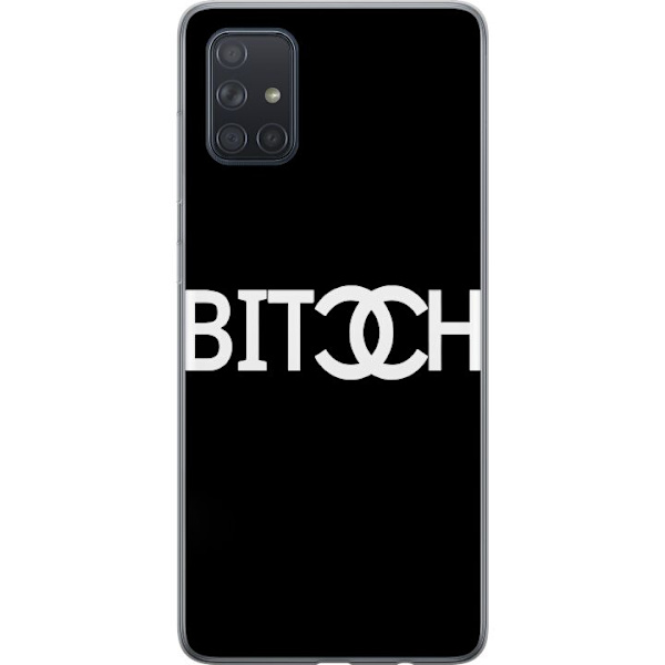 Samsung Galaxy A71 Läpinäkyvä kuori Bitch Chanel -inspiroima katumuoti Muoti Tekstimotiivi Trendi Ikoninen Tyyli Kaupunkisuunnittelu