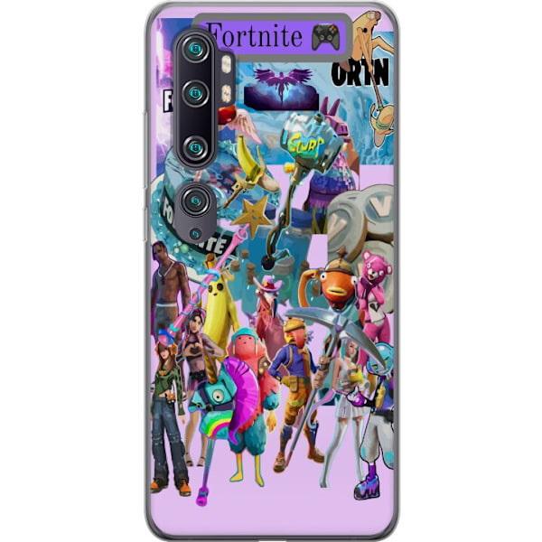 Xiaomi Mi Note 10 Gennemsigtig cover Fortnite