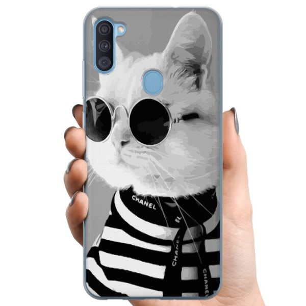 Samsung Galaxy A11 TPU Mobildeksel Fancy Cat