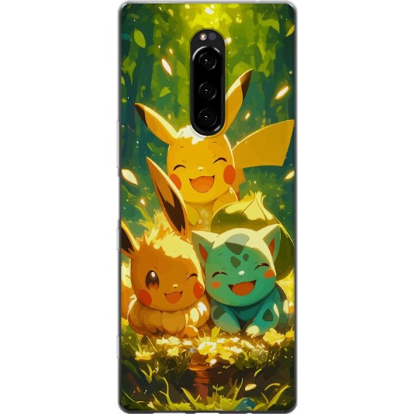 Sony Xperia 1 Genomskinligt Skal Pixelmonster spelstil – färgstark design för retroälskande gamers