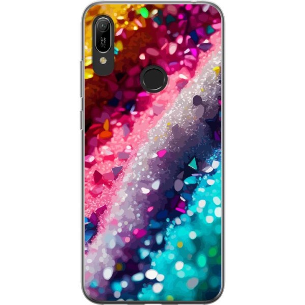 Huawei Y6 (2019) Gennemsigtig cover Glitter