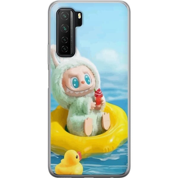 Huawei P40 lite 5G Läpinäkyvä kuori Labubu Stripe Attack - Raidat kohtaavat hirviöt