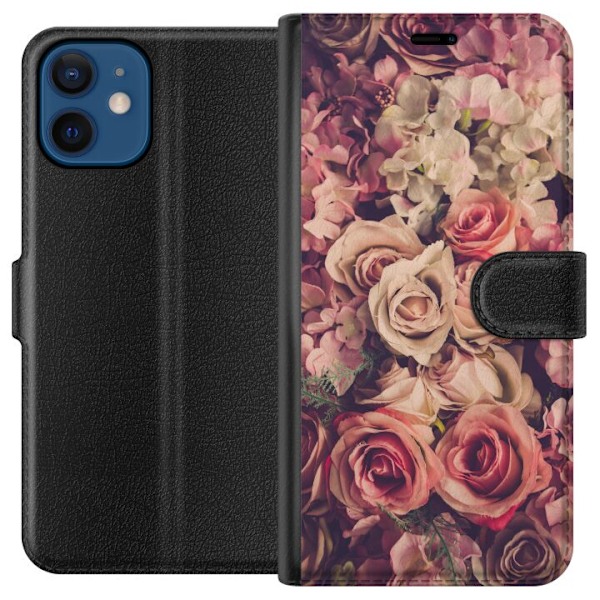 Apple iPhone 12  Tegnebogsetui Blomster