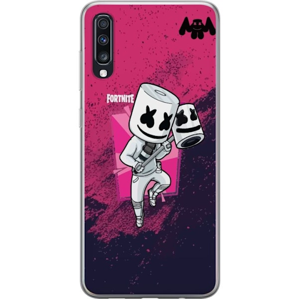 Samsung Galaxy A70 Gennemsigtig cover Marshmello Fortnite Skin Emote Gaming DJ Karakter Populær Motiv Barn Ungdom Trend