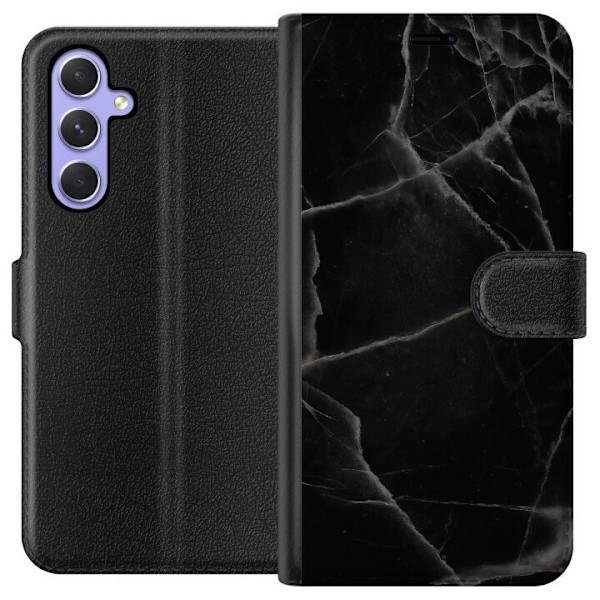 Samsung Galaxy A54 Tegnebogsetui Sort marmor