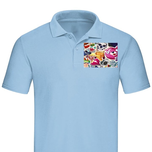 Poloshirt til Voksen | Elegant Poloshirt Fortnite Lyseblå Medium