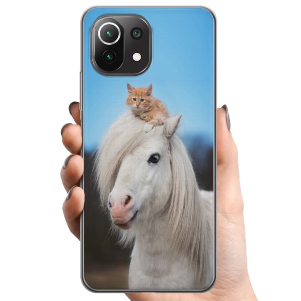 Xiaomi Mi 11 Lite TPU Mobildeksel Hest & Katt