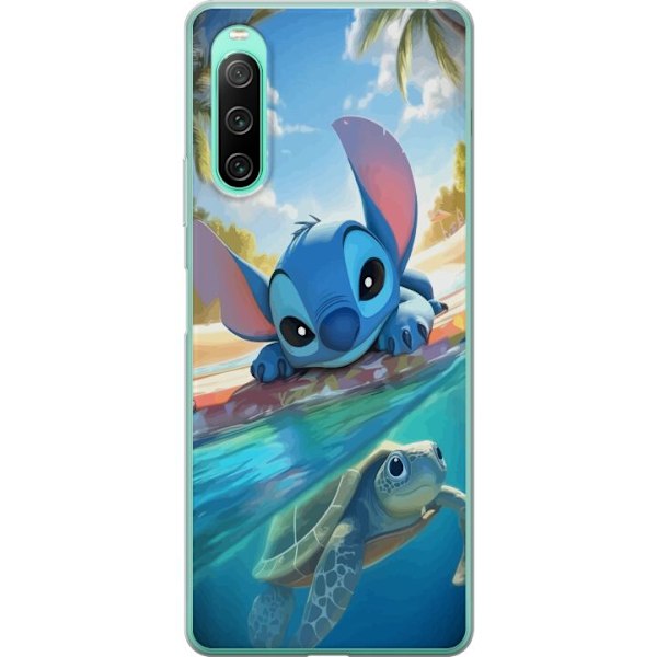 Sony Xperia 10 IV Läpinäkyvä kuori Stitch kilpikonnalla - s