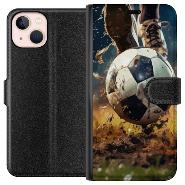 Apple iPhone 13 Plånboksfodral Fotboll