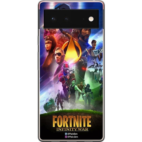 Google Pixel 6 Läpinäkyvä kuori Fortnite