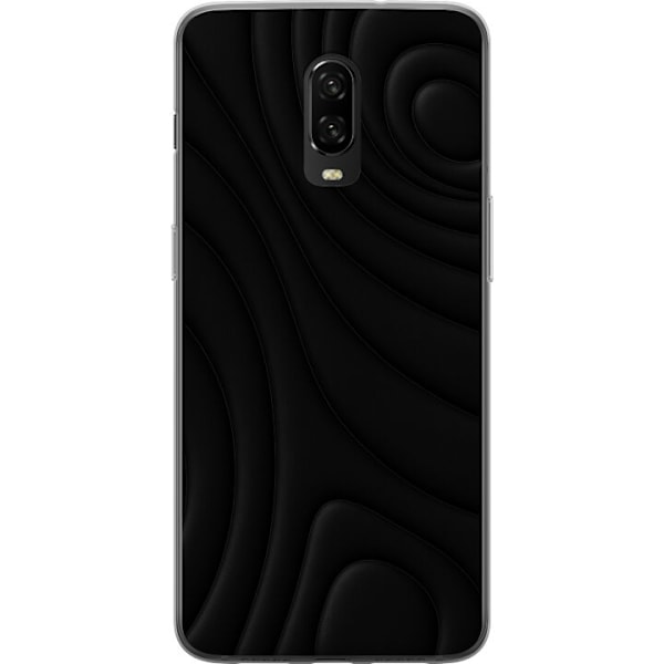 OnePlus 6T Läpinäkyvä kuori Tummat Aallot