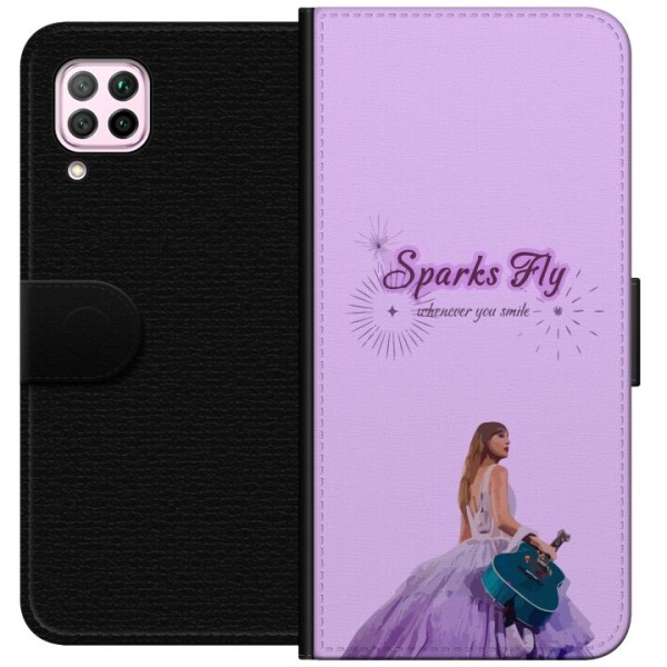 Huawei P40 lite Lommeboketui Taylor Swift - Sparks Fly