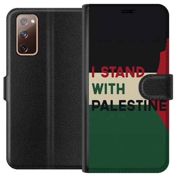 Samsung Galaxy S20 FE Plånboksfodral Stand with Palestine – solidaritetsdesign med starkt budskap