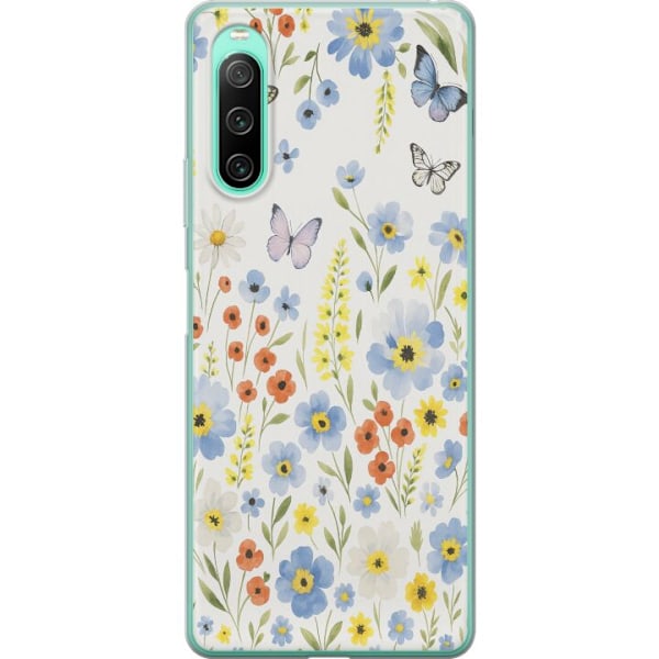 Sony Xperia 10 IV Genomskinligt Skal Sommarblommor