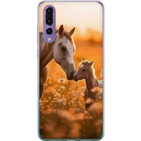 Huawei P20 Pro Läpinäkyvä kuori Hevoset