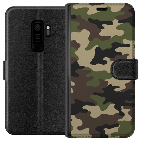 Kompatibel Tegnebogsetui til Samsung Galaxy S9+ Militær