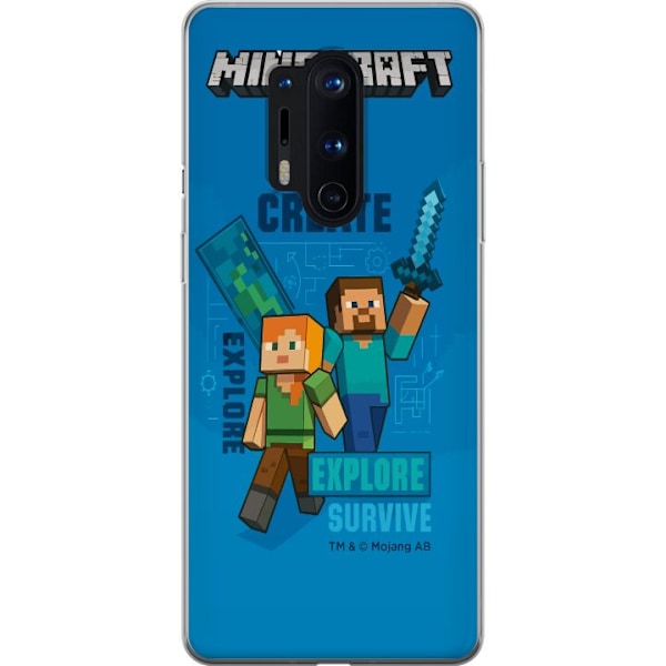 OnePlus 8 Pro Läpinäkyvä kuori Minecraft Luolastot