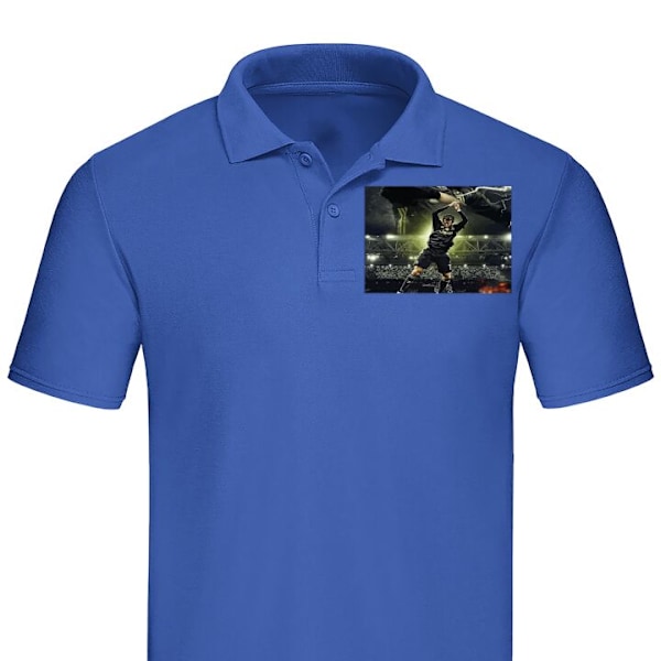 Poloshirt til Voksen | Elegant Poloshirt Ronaldo Blå Medium