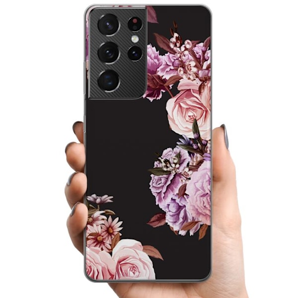Samsung Galaxy S21 Ultra 5G TPU Matkapuhelimen kuori Kukat