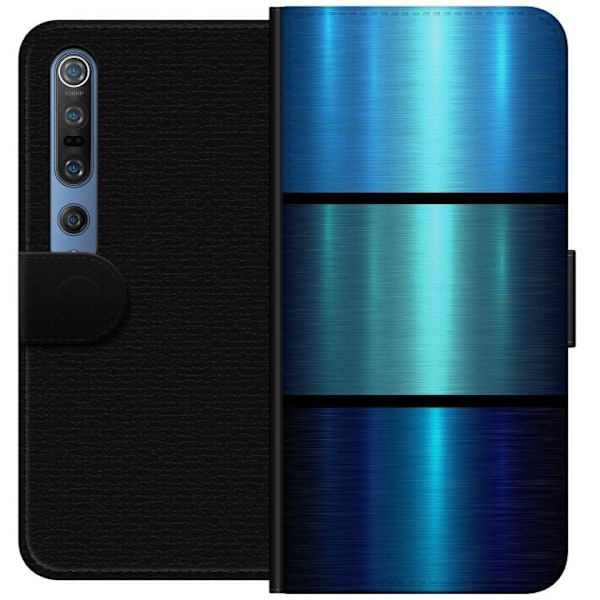 Xiaomi Mi 10 Pro 5G Tegnebogsetui Blå Metallic Striber