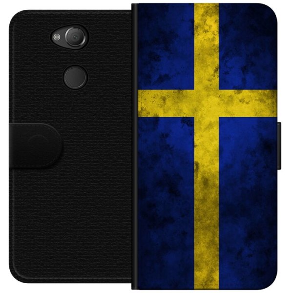 Sony Xperia XA2 Lompakkokotelo Ruotsin Lippu