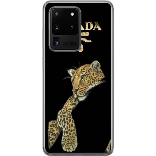 Samsung Galaxy S20 Ultra Läpinäkyvä kuori Prada Leopard