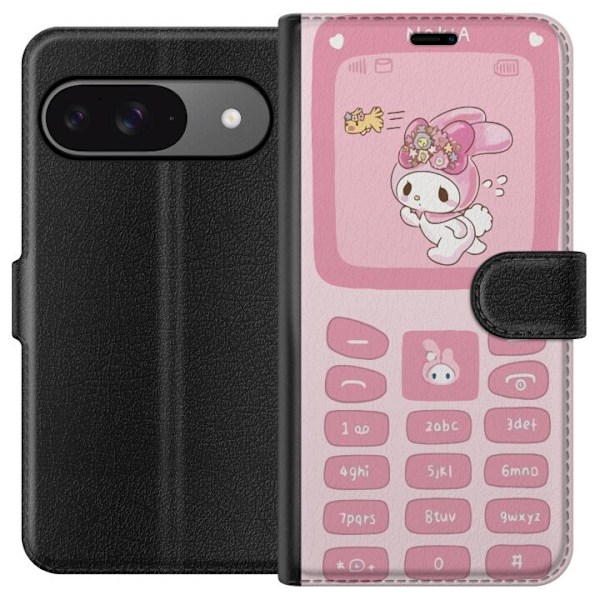 Google Pixel 9 Tegnebogsetui Kawaii Pink Phone