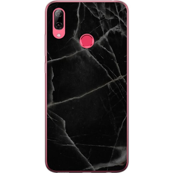 Huawei Y7 (2019) Genomskinligt Skal Svart marmor