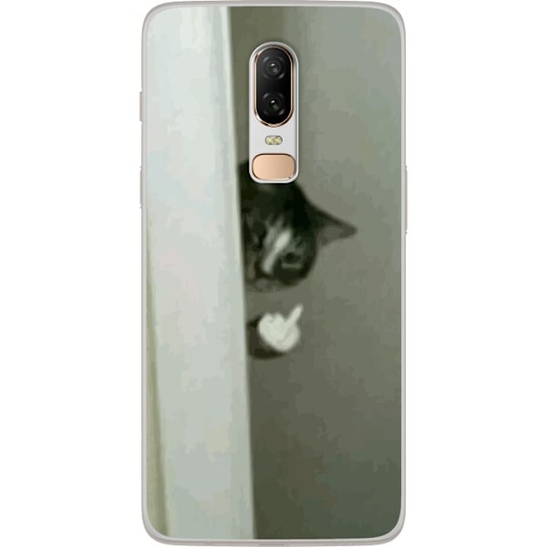 OnePlus 6 Gennemsigtig cover HAHA Kat