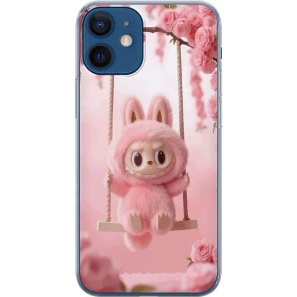 Kompatibel Mobilcover til Apple iPhone 12 mini Monsterfigur sød kanin med lyserøde kinder
