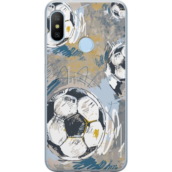 Xiaomi Mi A2 Lite Genomskinligt Skal Fotboll