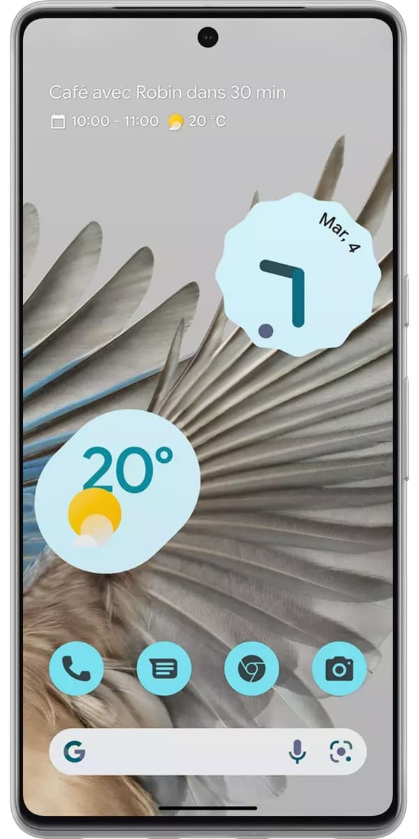 Kompatibel Mobilcover til Google Pixel 7 Pro Isblomst - Blåt motiv med blå isblomst. blå