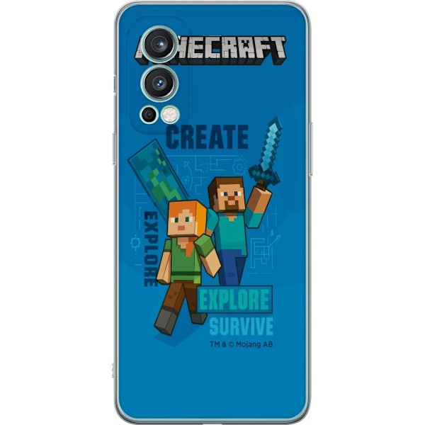 OnePlus Nord 2 5G Gennemsigtig cover Minecraft Huler