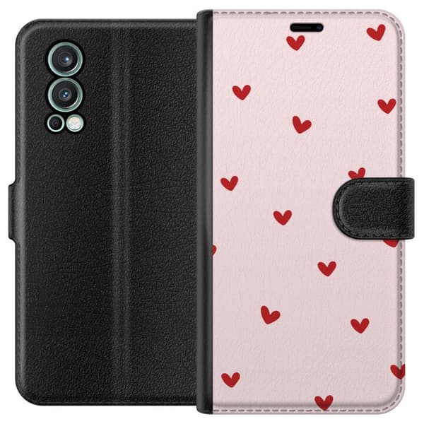 Kompatibel Tegnebogsetui til OnePlus Nord 2 5G Hjerter