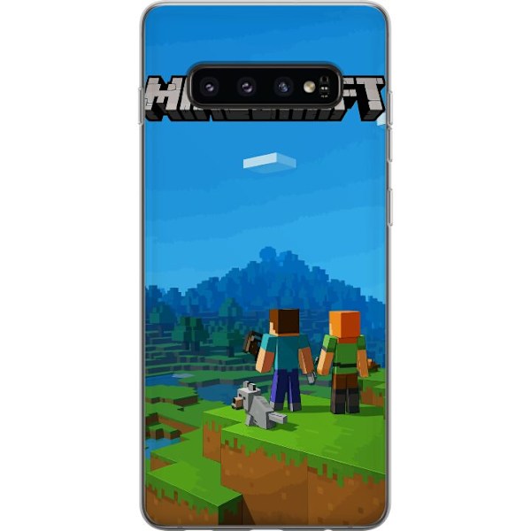 Samsung Galaxy S10 Genomskinligt Skal Minecraft Key Art