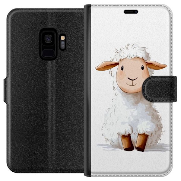 Samsung Galaxy S9 Lompakkokotelo Suloinen Lammas - lasten ja vauvan tuotteita sarjakuvatyyliin