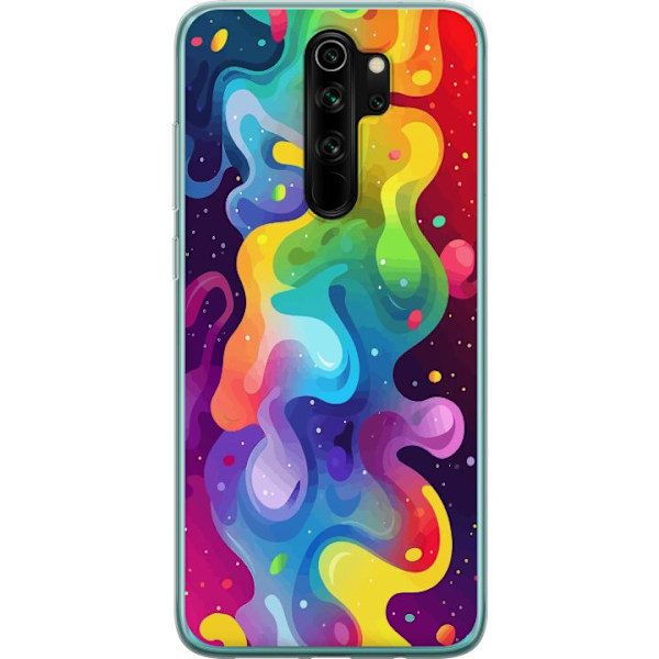 Xiaomi Redmi Note 8 Pro  Genomskinligt Skal Color Splash Abstrakt Konst Design Färgstarkt Mönster Modern Populär Väggkonst Grafiskt Trend
