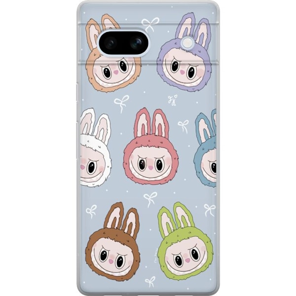 Google Pixel 7a Genomskinligt Skal Pastel Labubu