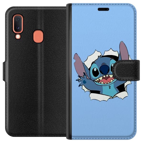 Kompatibelt Lommeboketui til Samsung Galaxy A20e Stitch
