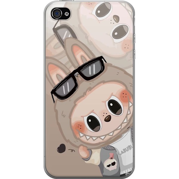 Apple iPhone 4s Genomskinligt Skal Labubu Rainbow Chaos – F