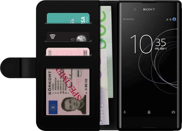 Yhteensopiva Lompakkokotelo Sony Xperia XA2 Blå elgitarr sininen