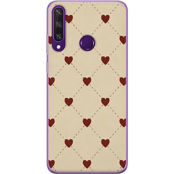 Huawei Y6p Läpinäkyvä kuori Sydänverkko
