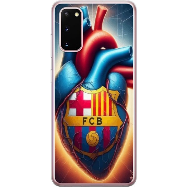 Samsung Galaxy S20 Läpinäkyvä kuori FCB Sydän