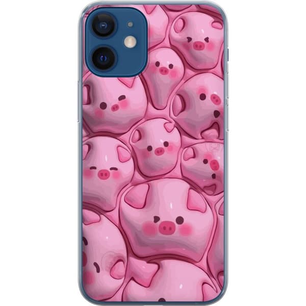 Kompatibelt Mobilskal till Apple iPhone 12 mini Bubbliga Grisar