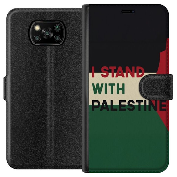 Xiaomi Poco X3 NFC Plånboksfodral Stand with Palestine – solidaritetsdesign med starkt budskap